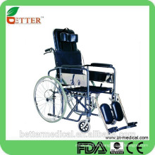 Reclinable silla de ruedas de respaldo alto con FDA, ISO13485, CE, FCS aprobado